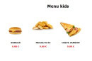 Menu Five Star Food - Les menus kids