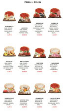 Menu Five Star Food - Les pizzas 33 cm