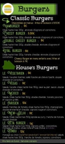 Menu Fresh Food - Les burgers