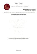 Menu Les miLLésimes - Le menu lunch