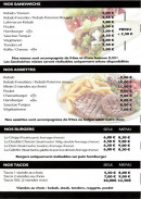 Menu Palace Kebab - Les sandwichs, assiettes, ...