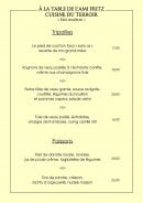 Menu Chez L'Ami Fritz - Tripailles et poissons 