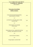 Menu Chez L'Ami Fritz - Gourmandises suite