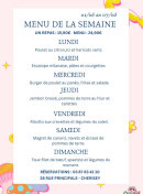 Carte et menu de Eat'alia à Verny — Exemple de menu de la semaine