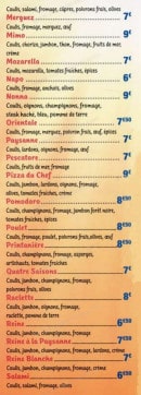 Menu Pizza Mimo - Les pizzas suites