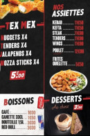 Carte et menu de O'Coq Food à Farebersviller — Les assiettes, tex mex et boissons,...