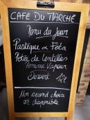 Carte et menu de Café du marché chez Cynthia à L' Hopital — Exemple de menu