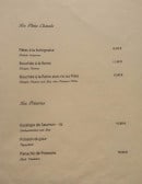 Menu Le Villageois - Plats chauds et poissons 