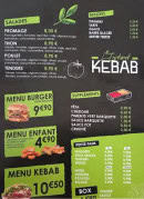Carte et menu de L'instant Kebab à Crehange — La carte