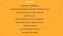 Menu Auberge du Mesnil - Les plats 