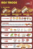 Menu Casa di roma - Les tacos
