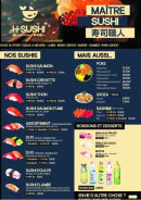 Menu H-Sushi - Sushis, boissons et desserts,...