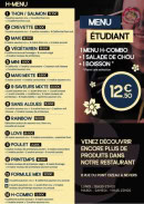 Menu H-Sushi - Les menus et menu étudiant