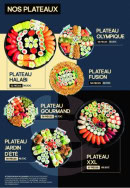 Menu H-Sushi - Les plateaux