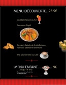 Menu La couscoussière - Les menus