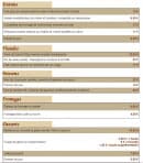Menu Ô puits - Entrées, viandes, desserts,....