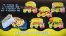 Menu Primavera - Les tacos et burgers