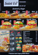 Menu Saint Ex7 - Les sandwichs, burgers, tacos et assiettes