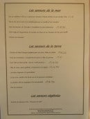 Menu Le relais du Morvan - Saveurs de la mer, terre et végétales 