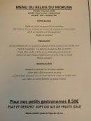 Menu Le relais du Morvan - Menu du relais du morvan