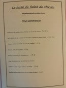 Menu Le relais du Morvan - Pour commencer