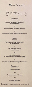 Menu Le M - Le menu gourmet