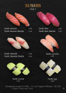 Carte et menu de Sushis et Wok à Cosne Cours sur Loire — Les sushis