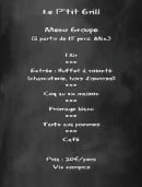 Carte et menu de Le P'tit Grill à Montsauche les Settons — Menu groupe
