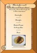 Menu Le Clos de la Bussière - menu du jour