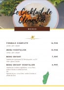 Menu Le Cocktail de Clémentine - menus