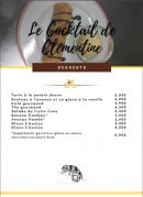 Menu Le Cocktail de Clémentine - desserts