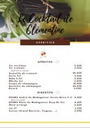 Menu Le Cocktail de Clémentine - apéritifs