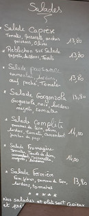 Menu La Vieille Rome - Les salades