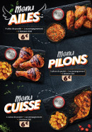 Menu 100% Crousti Original - Le menu ailes, menu pilon et menu cuisse