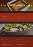 Menu Beaurepaire I - Les fromages galettes sarasins et les salades 