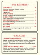 Menu Bellerose - Entrées et salades