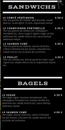 Menu Bio'Appetit ! - Les sandwichs et bagels