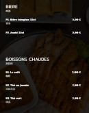 Menu Chimi - Les bières et boissons chaudes