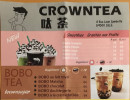 Menu Crowntea - Les smoothies et bobo tea