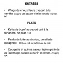 Menu Happy F'eat - Un exemple de menu de la semaine