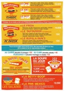 Menu La Dinette - Les home burgers, tartes salées...