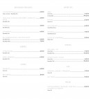 Menu Le Saray - Les boissons