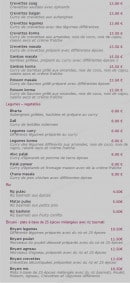 Menu Maharani - Les plats suite