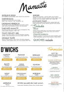 Menu Mamatte - Les burgers, d'wichs et salades, ...