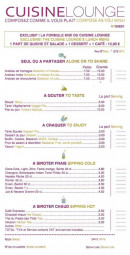 Menu Mercure - La sélection cuisine lounge