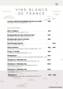 Menu Nū - Vins blancs