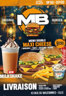 Menu Original mb burger - Maxi cheese et milkshake