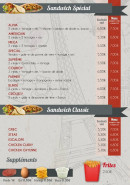 Menu Resto Alpha - Les sandwichs