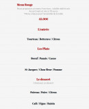 Menu Rouge Barre - Menu rouge 45€