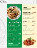 Menu Di Napoli - Les pâtes